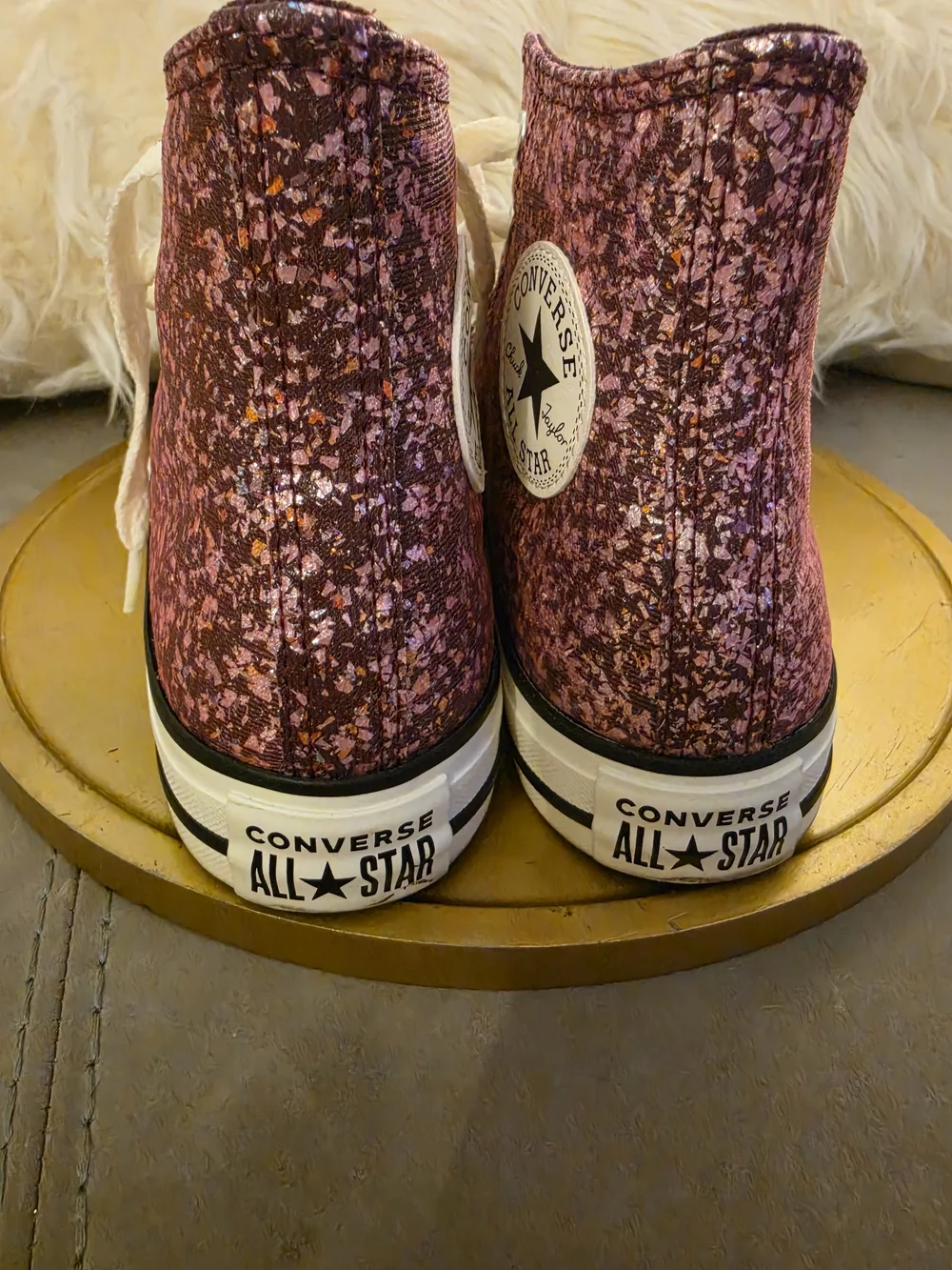 Converse Chuck Taylor High-Top Sneakers — Pink Glitter - Picture 5 of 12